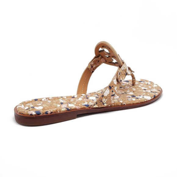 Tory Burch Miller Cork Sandals New Ivory Confetti - Picture 5 of 10